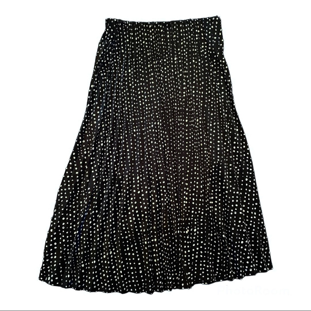 Worthington polka dot pleated midi skirt (Size S)